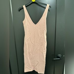 Light pink body con dress